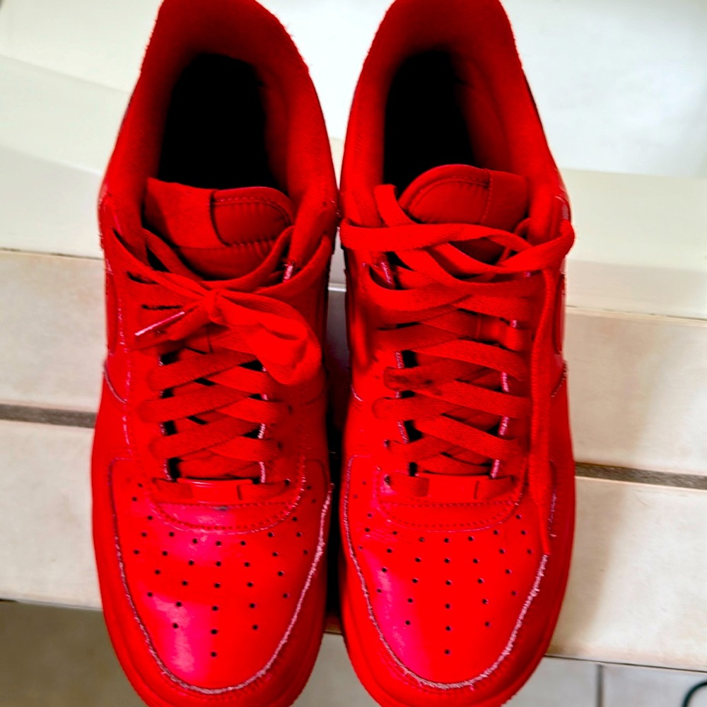 Nike Air Force 1’s  triple red